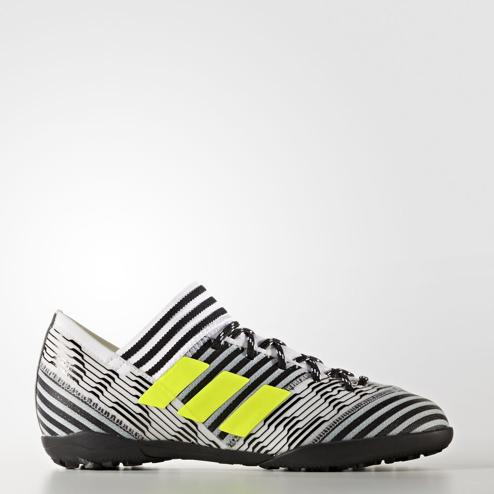Adidas Nemeziz Tango 17.3 Turf - ποδοσφαιρικα παπουτσια για κοριτσια - Ασπρα/Κίτρινα/Μαυρα,Μέγεθος: